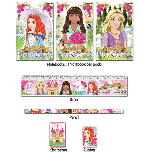 Princess 5 Piece Stationery Set - Pack of 24