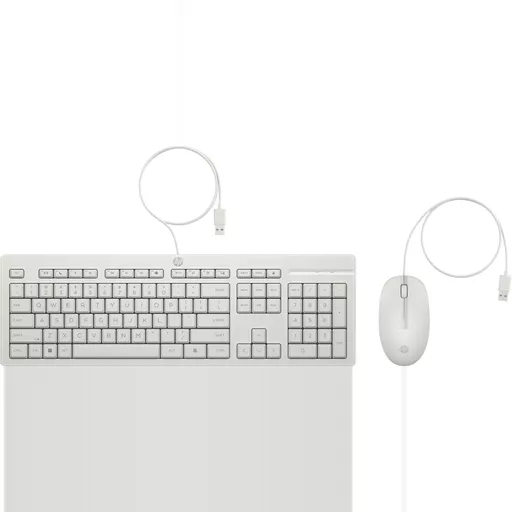 HP 225 Wired Mouse and Keyboard Combo Cashmere White