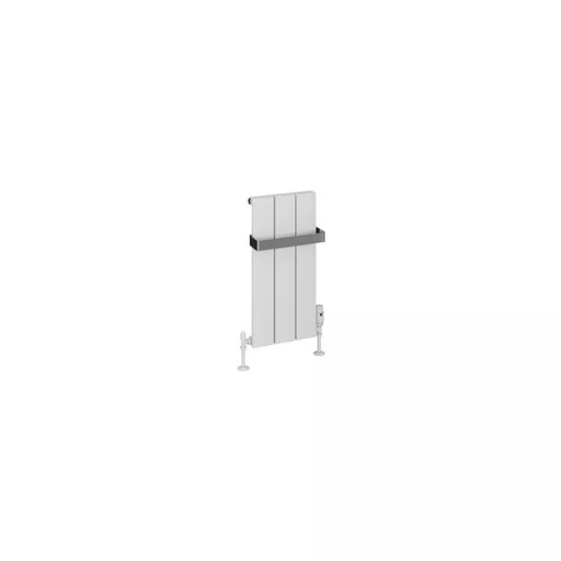 Rosano 600 x 280 Aluminium Radiator Matt White