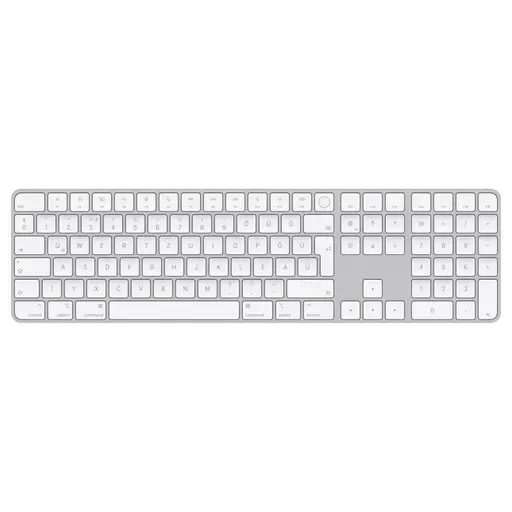 Apple Magic keyboard USB + Bluetooth Hungarian Aluminium, White