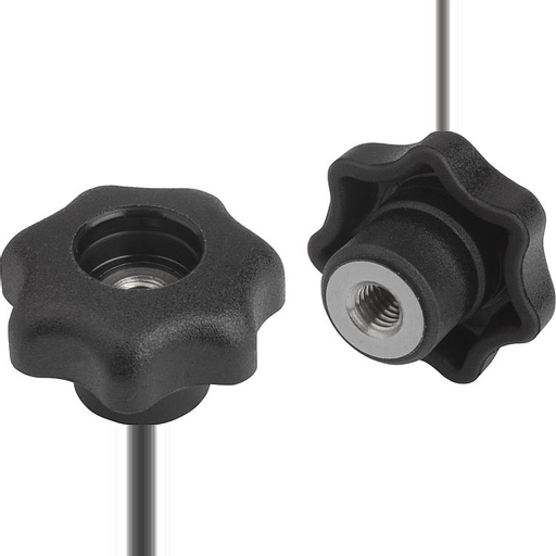 K0154 Star Grips Form D Without Cap Threaded Bush Size M5-M12
