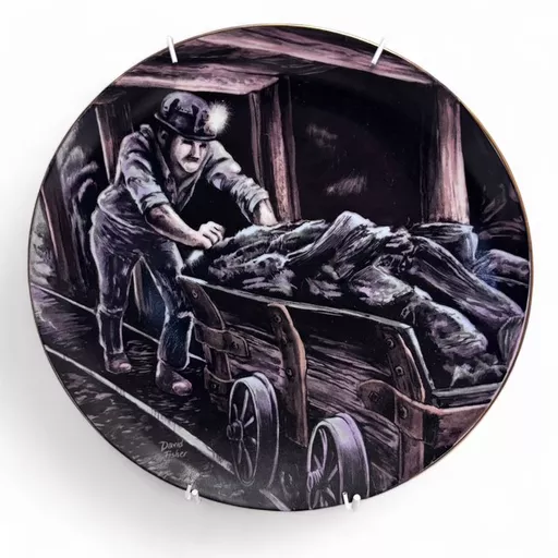 Pair of Decorative Mining  Plates