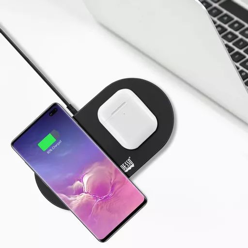 Adesso AUH-1040 mobile device charger Headset, Smartphone, Smartwatch Black USB Wireless charging Fast charging Indoor