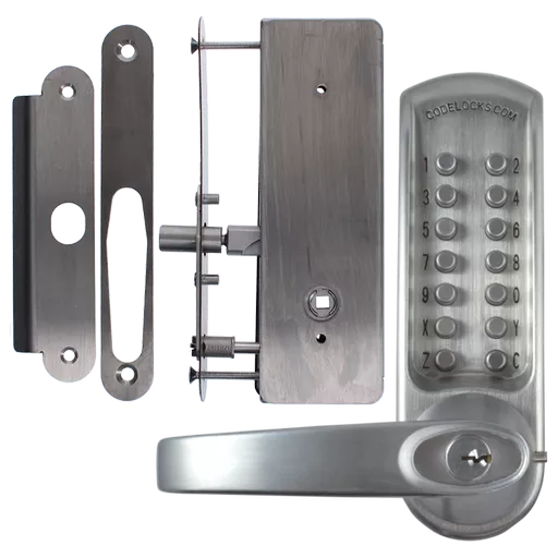 CODELOCKS CL0630 / CL0635 Digital Lock Brushed Steel With XTD Gate Lock