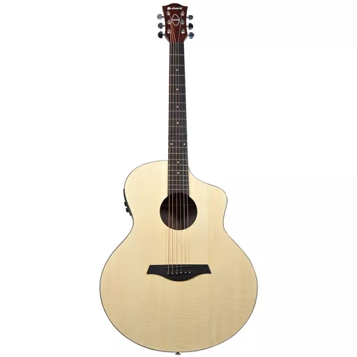 Chord Nomad Electro-Acoustic Guitar White Quilted Maple