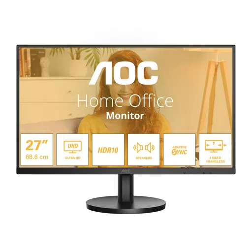 AOC B3 U27B3A computer monitor 68.6 cm (27") 3840 x 2160 pixels 4K Ultra HD LCD Black