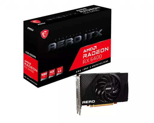 MSI Radeon RX 6400 AERO ITX 4G AMD 4 GB GDDR6