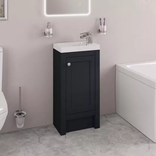 Hardwick Traditional 39CM 1 Door Basin Vanity Unit - Matt Anthracite