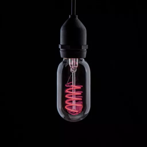 Prolite 4W LED T45 Funky Spiral Lamp ES Pink