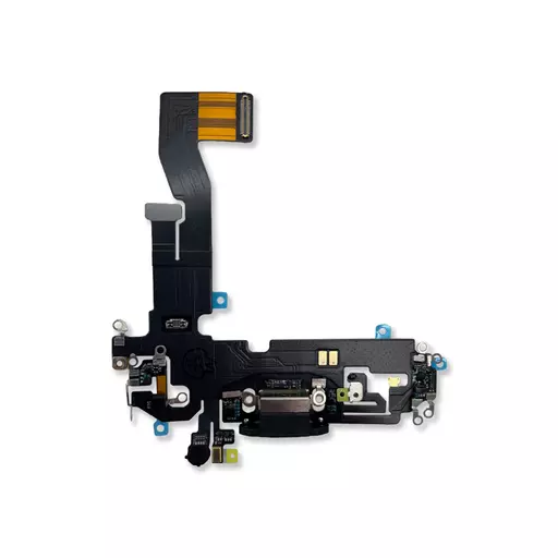 Charging Port Flex Cable (Black) (CERTIFIED - Aftermarket) - For iPhone 12 / 12 Pro