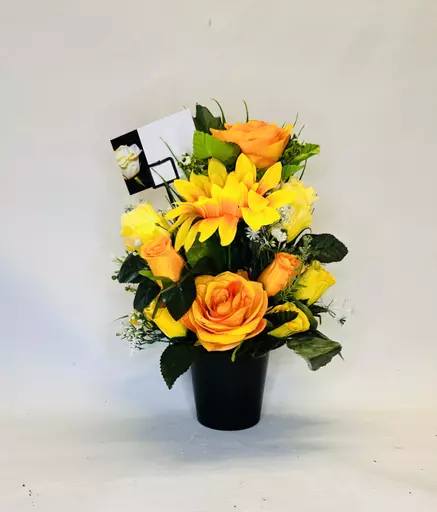 Flat Back Grave Pot - marker -SIngle or Twin pk - any colour