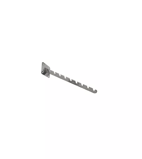 9 Notched Chrome Wall Mounted Sloping Arm Economy