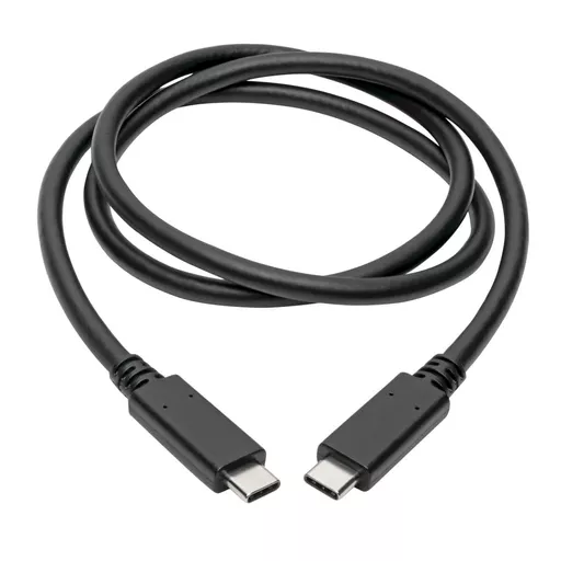 Tripp Lite U420-C03-G2-5A USB-C Cable (M/M) - USB 3.2, Gen 2 (10 Gbps), 5A (100W) Rating, USB-IF Certified, Thunderbolt 3 Compatible, 3 ft. (0.91 m)
