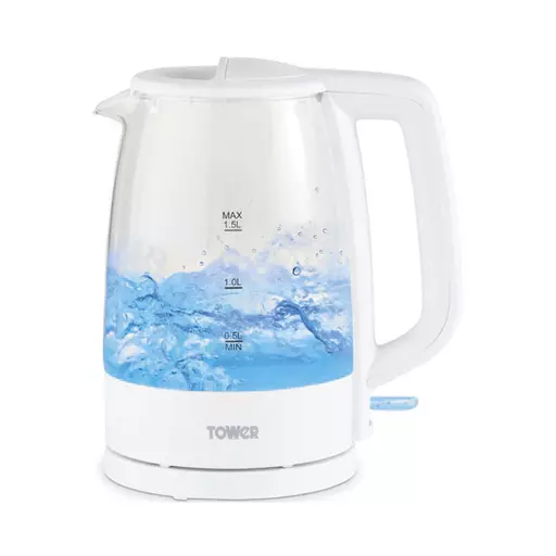 Illuminating 1.5 Litre Glass Kettle with Rapid Boil 2200W