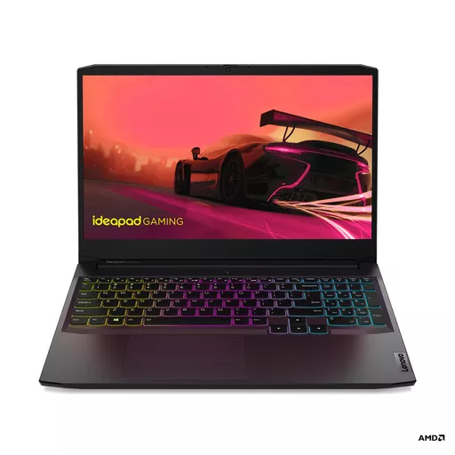 Lenovo IdeaPad Gaming 3 15ACH6 AMD Ryzen™ 5 5600H Laptop 39.6 cm (15.6") Full HD 8 GB DDR4-SDRAM 512 GB SSD NVIDIA GeForce RTX 3050 Ti Wi-Fi 6 (802.11ax) Windows 11 Home UK English Black