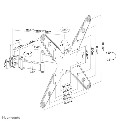 Neomounts TV pole mount