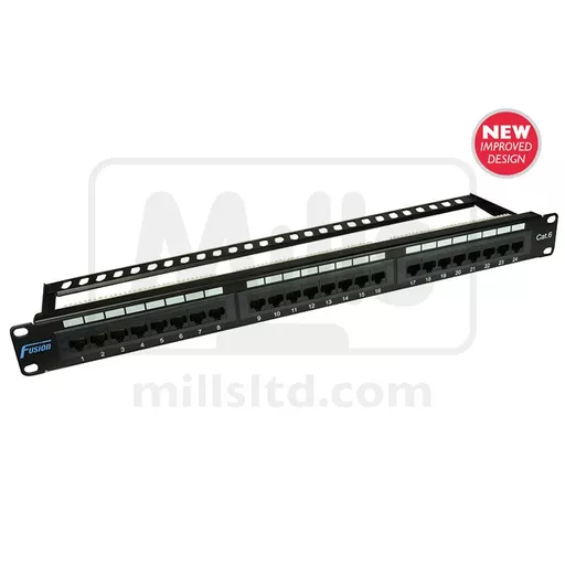 Fusion Cat 6 24 Port 1U Patch Panel