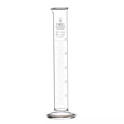 Findel Everyday Glass Measuring Cylinder - 50ml - Pack of 10
