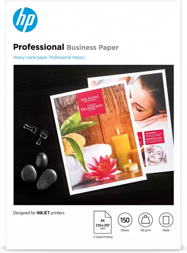 HP Professional Business Paper, Matte, 180 g/m2, A4 (210 x 297 mm), 150 sheets