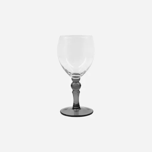 Stemmed Beer Glass, Meyer, Clear/Grey