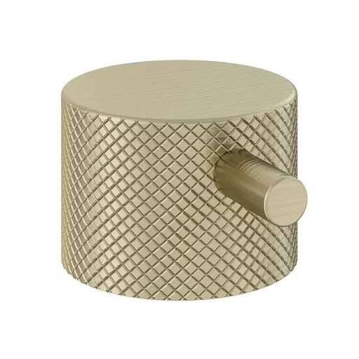 Meriden Full Knurling Valve Handles with Round Lever for Meriden Shower Valves - Brushed Brass