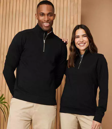 Henbury Unisex Sustainable 1/4 Zip Sweatshirt