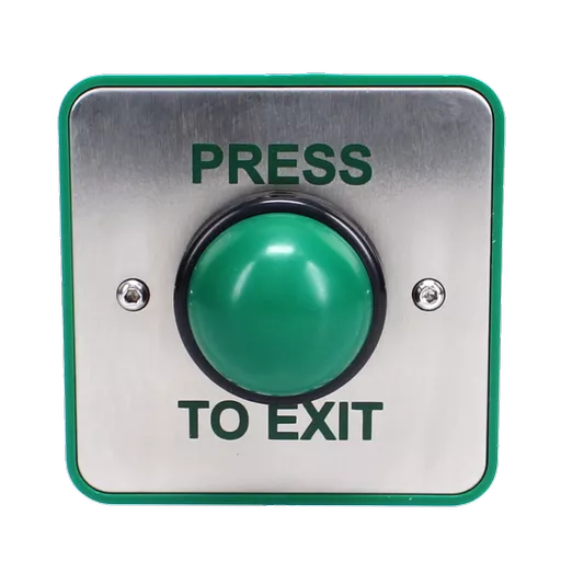 ASEC Press To Exit Green Dome Button With Tamper Proof Collar