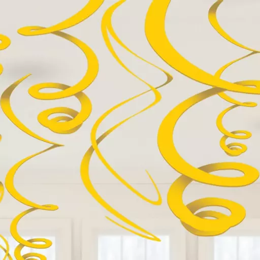 Yellow Decorative Plastic Swirls