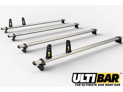 Volkswagen Caddy 2020-Onwards L2, H1 - ULTI Bar+ (Aluminium) - 4 Roof Bars