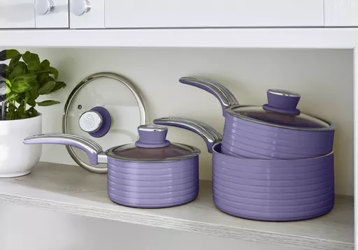 Retro 3 Piece Saucepan Set