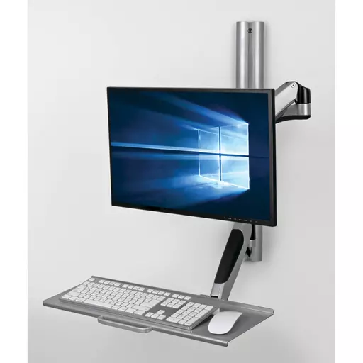 Tripp Lite WWSS1327RWTC Adjustable-Height Wall-Mount Sit-Stand Workstation, Single-Display