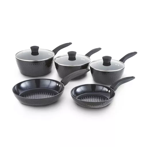 Diamo 5 Piece Cookware Set with Black Diamond Coating