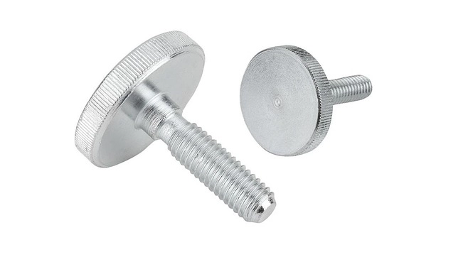 K1163 - Knurled Thumbscrews Low Profile In Steel & Stainless Steel Size M3-M10
