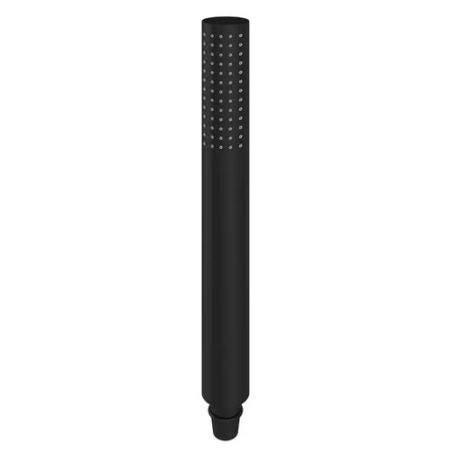 Modern Round Full Spray Single Function Shower Handset - Matt Black