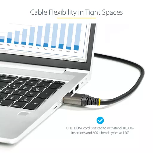 StarTech.com 10ft (3m) HDMI 2.1 Cable 8K - Certified Ultra High Speed HDMI Cable 48Gbps - 8K 60Hz/4K 120Hz HDR10+ eARC - Ultra HD 8K HDMI Cable - Monitor/TV/Display - Flexible TPE Jacket