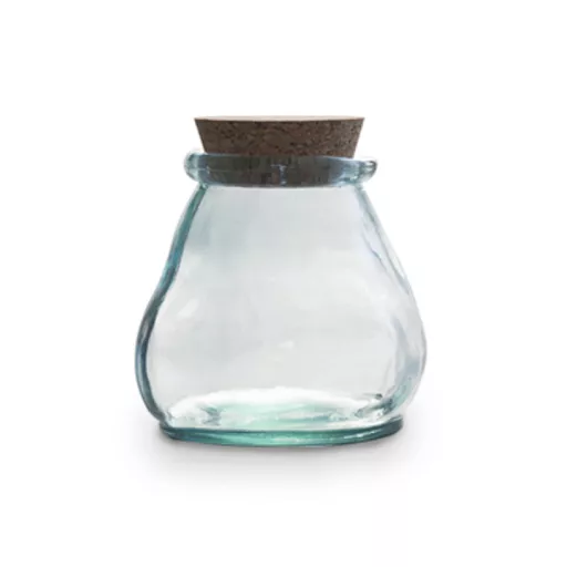 380ml Recycled Glass Jar with Cork Lid