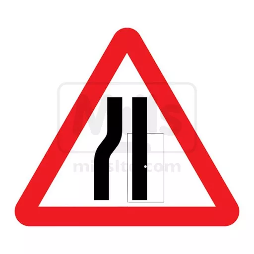 EnduraSign 750mm Road Narrows Rev Plate Only