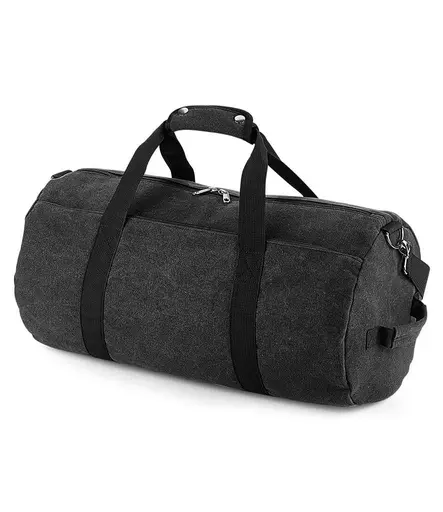 BagBase Vintage Canvas Barrel Bag