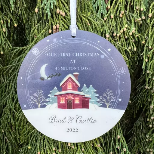 Personalised First Christmas at New Home Tree Decoration