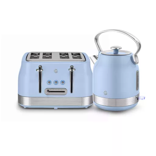 Swan Retro Collection Traditional Kettle & 4 Slice Toaster Bundle