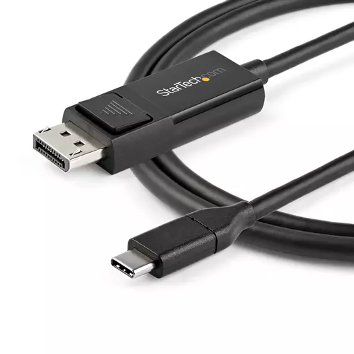 StarTech.com 6ft (2m) USB C to DisplayPort 1.2 Cable 4K 60Hz - Bidirectional DP to USB-C or USB-C to DP Reversible Video Adapter Cable - HBR2/HDR - USB Type C/TB3 Monitor Cable