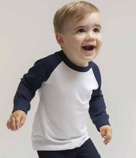 Larkwood Baby/Toddler Long Sleeve Baseball T-Shirt