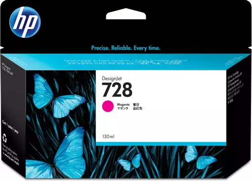 HP F9J66A/728 Ink cartridge magenta 130ml for HP DesignJet T 730/830