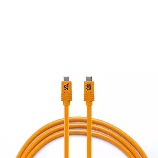 TetherPro USB USB-C to USB-C for Phase One IQ4, 15' (4.6m) Orange