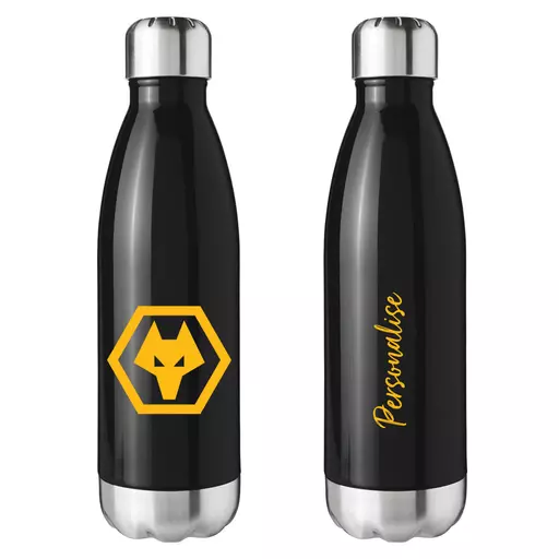 Wolves Crest Black Insulated Water Bottle