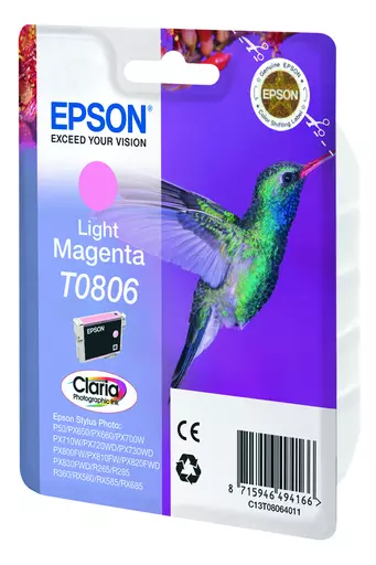 Epson C13T08064011/T0806 Ink cartridge light magenta, 520 pages ISO/IEC 24711 7,4ml for Epson Stylus Photo P 50/PX/PX 730/R 265