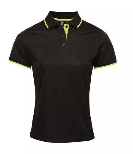 Premier Ladies Contrast Coolchecker Pique Polo Shirt