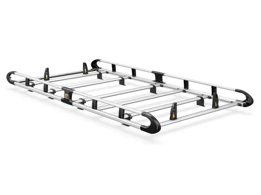 Volkswagen Caddy 2010-2015 L2, H1 Twin Rear Doors - ULTI Rack+ (Aluminium) - 5 Bar Roof Rack