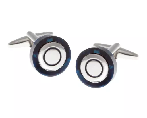 Navy Blue Ring Cufflinks