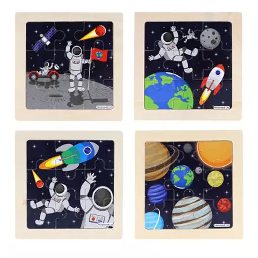 Wooden Puzzle - Space - Box of 48